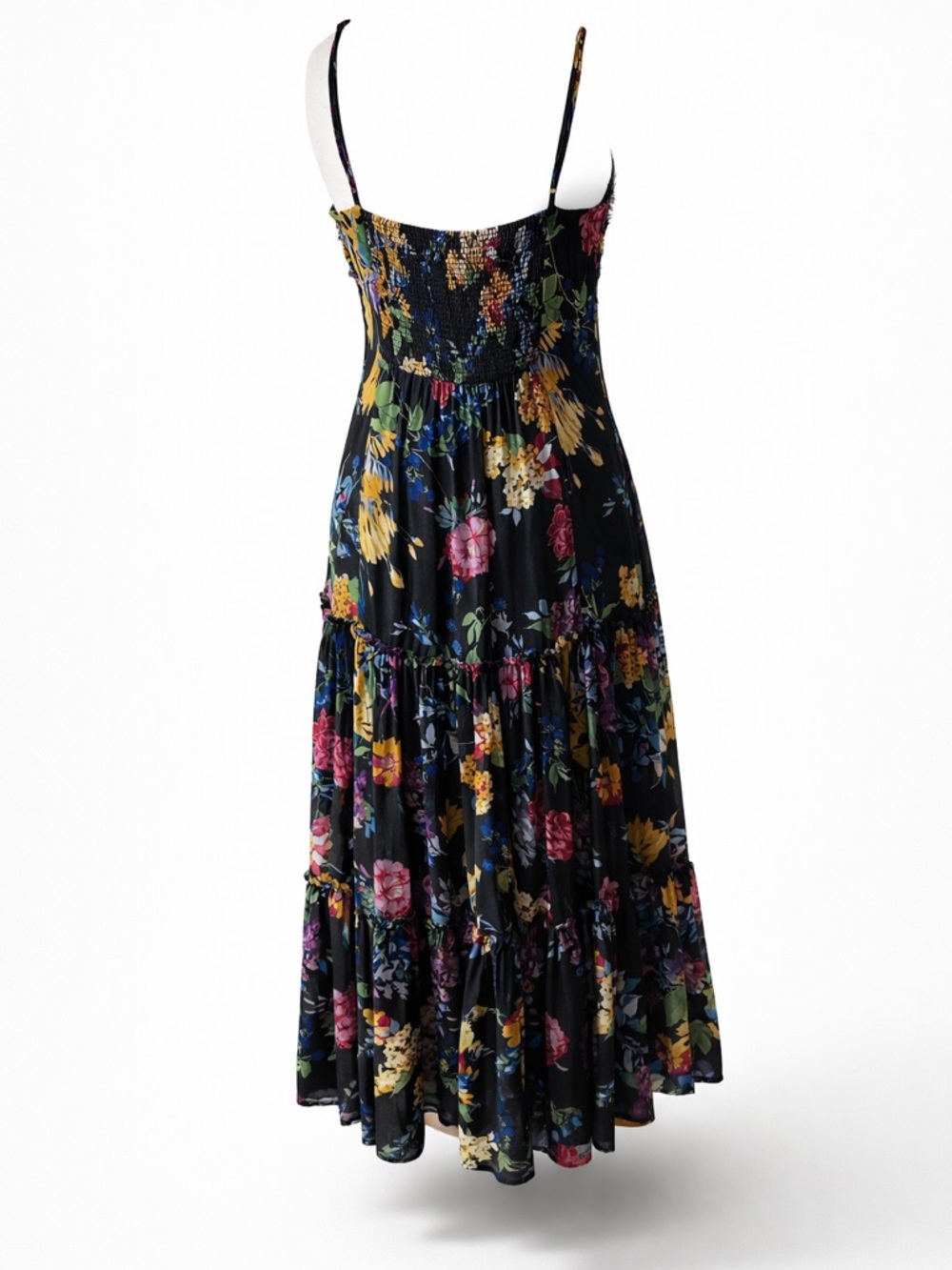 New with Tag! $198 Anthropologie Floral Spaghetti-Strap Dress Blooms Sz L - Picture 2 of 8